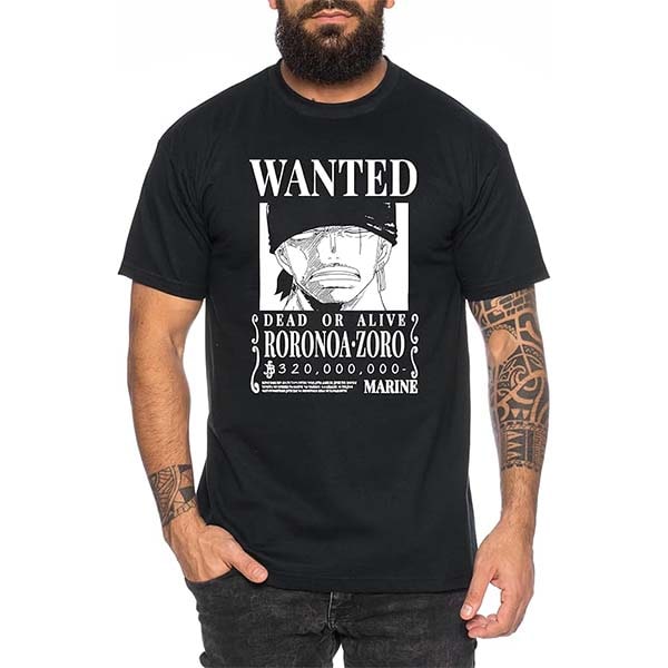 Camiseta con el Cartel de Zoro Negro bue-min