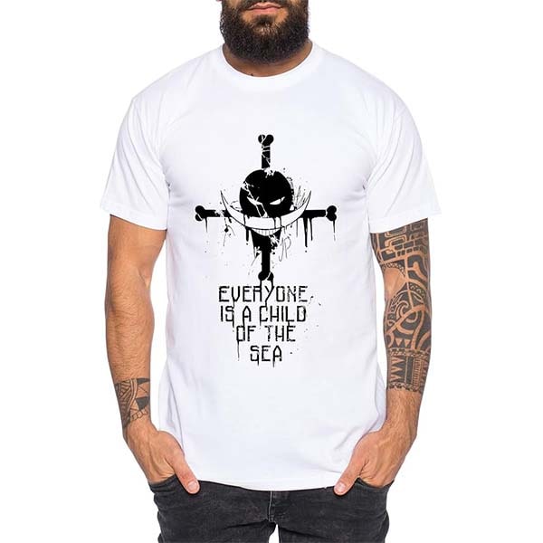 Camiseta simbolo Piratas BarbaBlanca Blanca