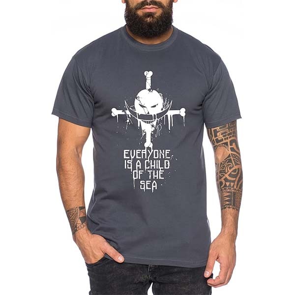 Camiseta simbolo Piratas BarbaBlanca Gris Oscuro