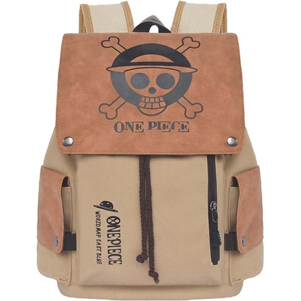 Mochila One Piece Sombrero de Paja Marrón y beige