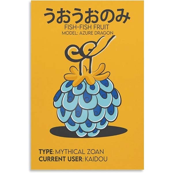 Póster Fruta del Diablo Uo Uo no Mi de Kaido(30 x 45 cm)