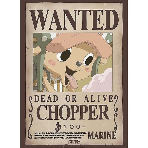 Póster One Piece Wanted Chopper (52 x 38 cm)