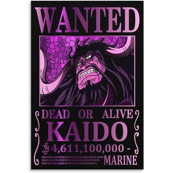 Póster One Piece Wanted Kaido Art Moderno (30 x 45 cm)