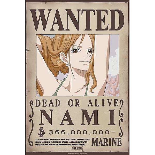 Póster One Piece Wanted Nami New Wano (52 x 38 cm)