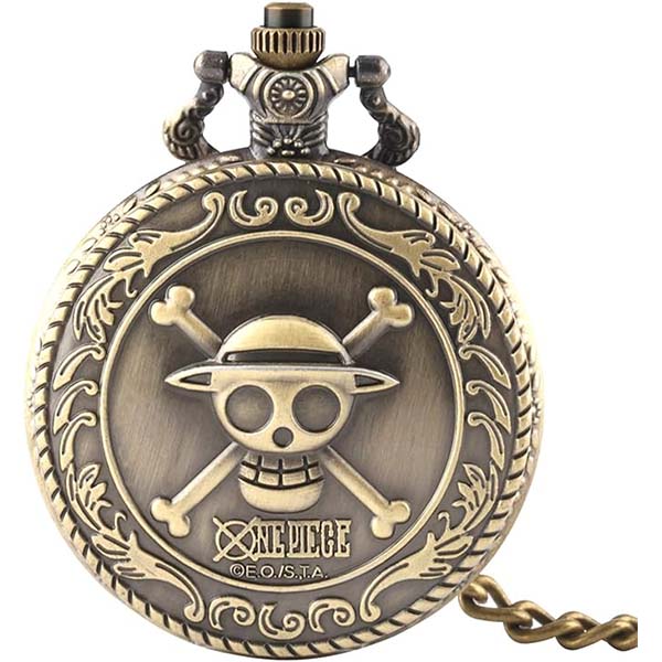 Reloj de bolsillo de One Piece con diseño de Calavera