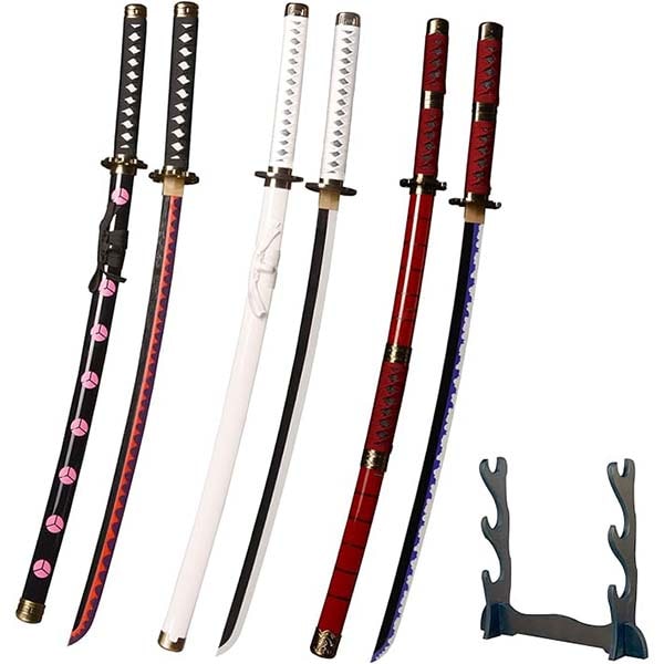 Set de 3 Espadas de Zoro de Bambu y PVC de 103 cm