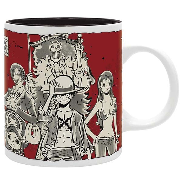 Taza One Piece de Ceramica Mugiwaras con fondo Rojo