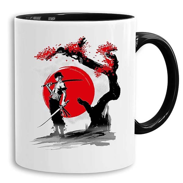 Taza One Piece de Ceramica Zoro estilo japones