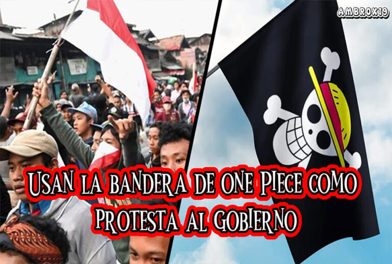 La bandera de Luffy en Indonesia