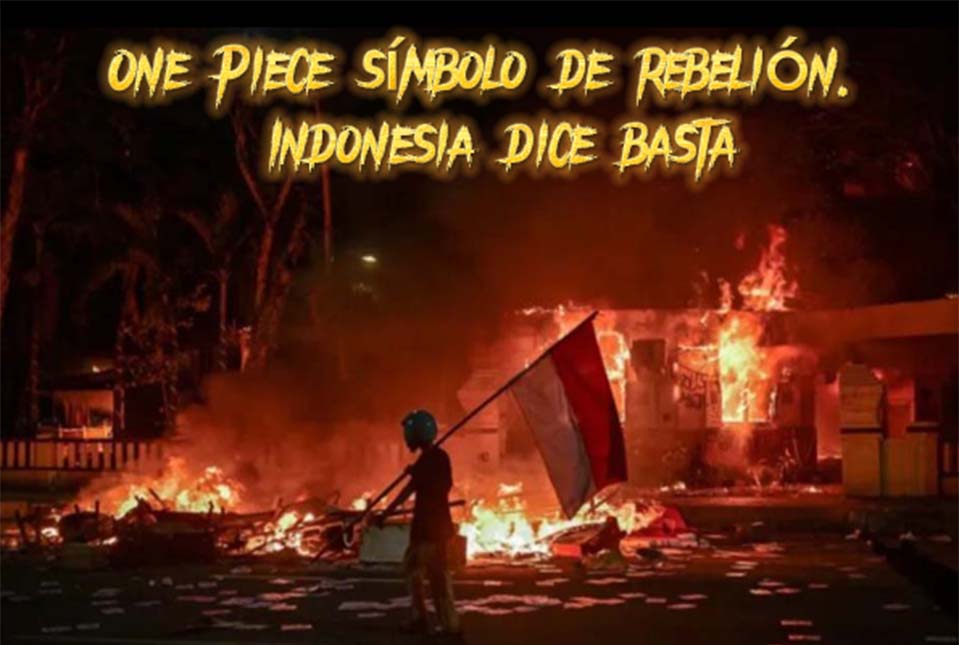 bandera one piece protestas indonesia contra la represion