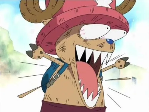 Chopper con cara de sorpresa