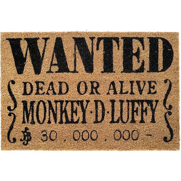 Felpudo Recompensa Vivo o muerto Luffy One Piece