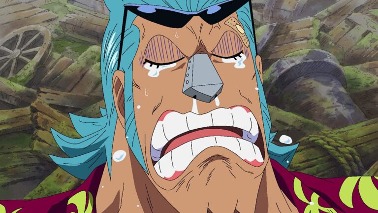 Franky llorando paron one piece manga y anime
